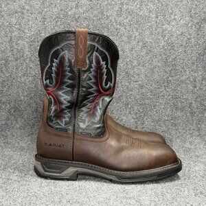 Ariat WorkHog XT Cowboy Boots Men's 14D Brown Leather Square Carbon Toe Western